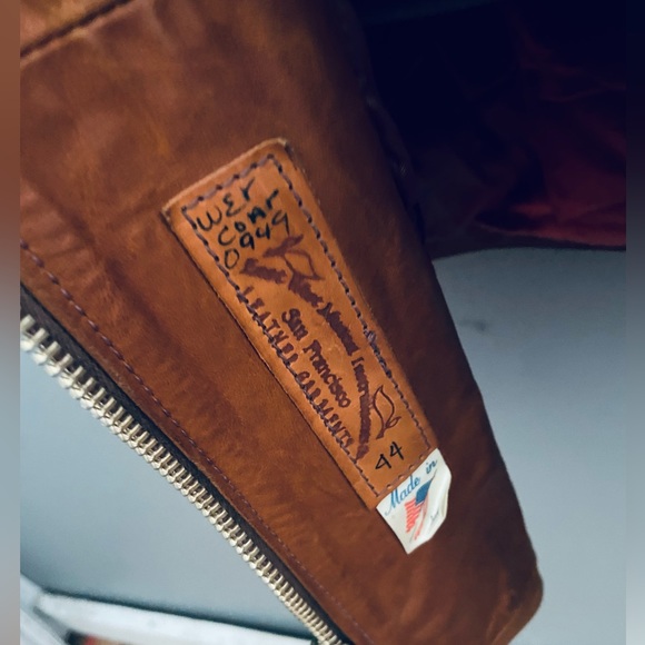 East West Musical Instruments Vintage 60s 70s RARE Hooded Leather Jacket - Picture 6 of 9